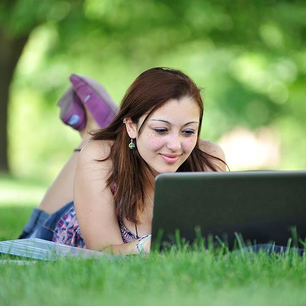 Girl on computer